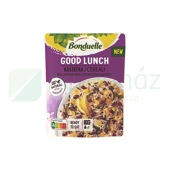 BONDUELLE GOOD LUNCH RIZS, VÖRÖSBAB, CSEMEGEKUKORICA, GRILL ZÖLDÉSEGEK 250G