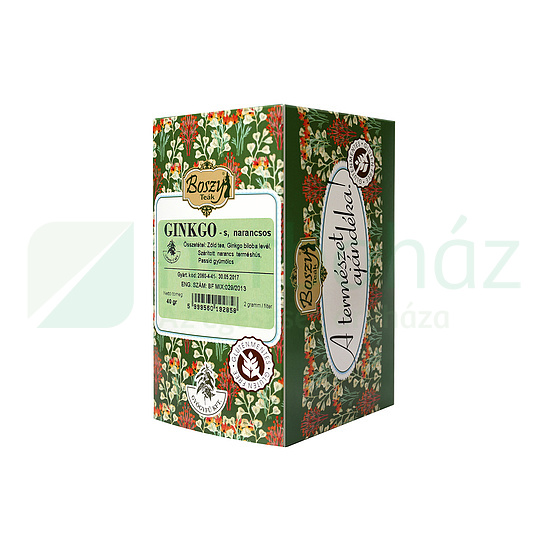 BOSZY TEA GINKGOS NARANCSOS ZÖLD TEA 20DB