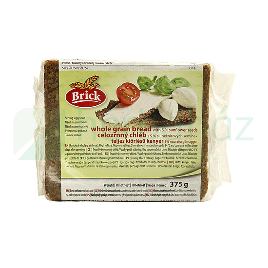 BRICK TELJES KIŐRLÉSŰ KENYÉR NAPRAFORGÓMAGGAL 375G