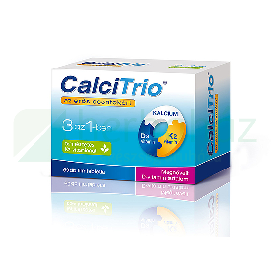 CALCITRIO 3IN1 KALCIUM-K2-VITAMIN-D3-VITAMIN FILMTABLETTA 60DB