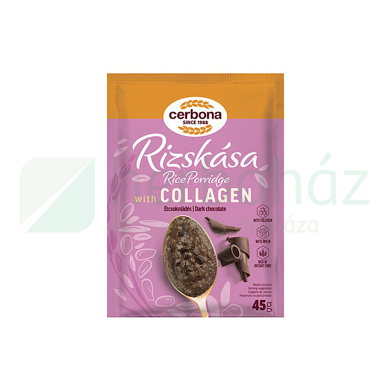 CERBONA ÉTCSOKOLÁDÉS RIZSKÁSA KOLLAGÉNNEL 45G