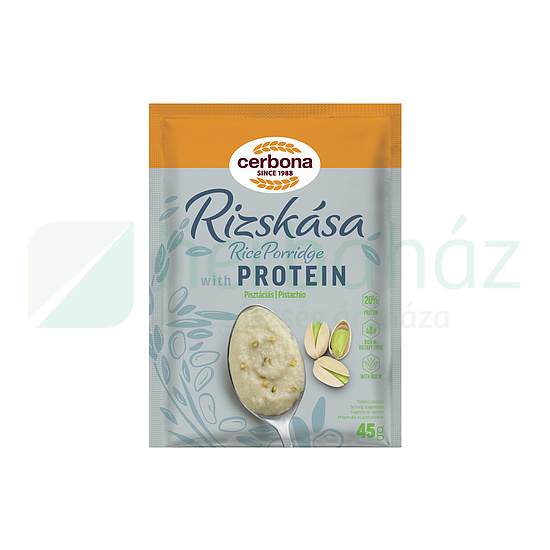 CERBONA PISZTÁCIÁS RIZSKÁSA PROTEINES 45G