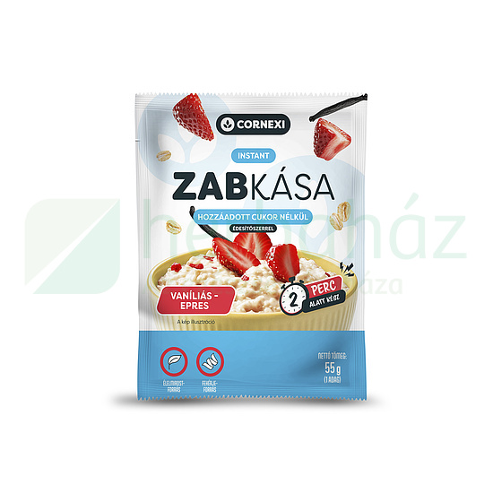 CORNEXI ZABKÁSA VANILIA ÍZŰ, EPER DARABOKKAL HOZZÁADOTT CUKOR NÉLKÜL 55G