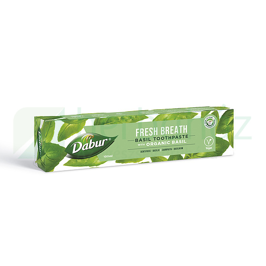 DABUR FLUORIDMENTES GYÓGYNÖVÉNYES FOGKRÉM ORGANIKUS BAZSALIKOMMAL 100ML