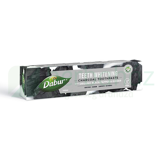 DABUR FLUORIDMENTES GYÓGYNÖVÉNYES FEHÉRÍTŐ FOGKRÉM AKTÍV SZÉNNEL 100ML