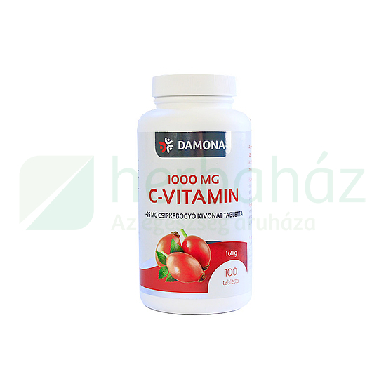 DAMONA C- VITAMIN 1000MG+CSIPKEBOGYÓ TABLETTA 100DB