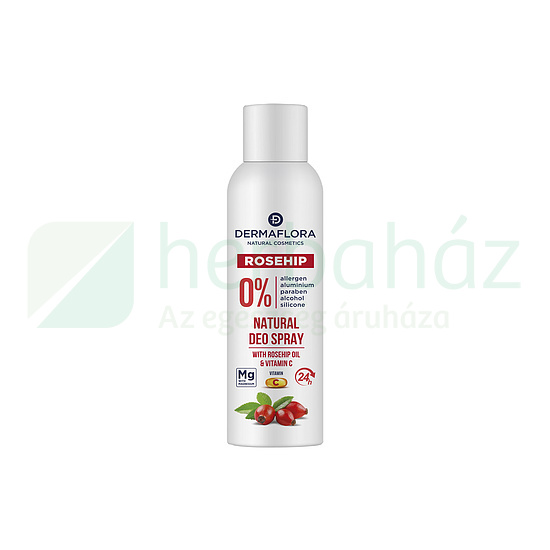 DERMAFLORA 0% DEO SPRAY CSIPKEBOGYÓ OLAJJAL ÉS C-VITAMINNAL 150ML