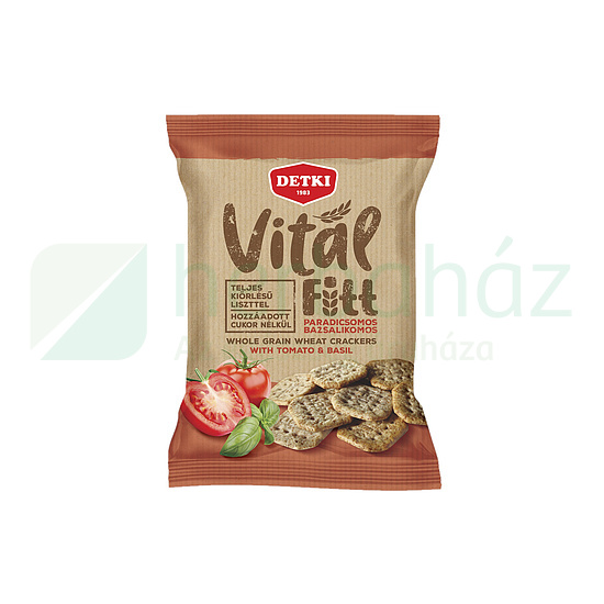 DETKI VITÁL FITT TELJES KIŐRLÉSŰ KRÉKER PARADICSOM-BAZSALIKOM HOZZÁADOTT CUKOR NÉLKÜL 100G