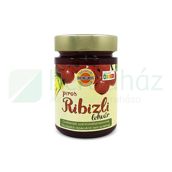 DIA-WELLNESS CSÖKKENTETT SZÉNHIDRÁTTARTALMÚ PIROS RIBIZLILEKVÁR 380G