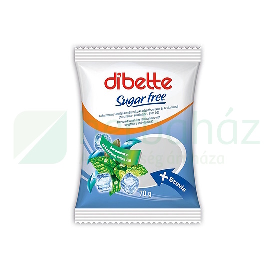 DIBETTE CUKORMENTES VEGYES MENTOLÍZŰ CUKORKA ÉDESÍTŐSZEREKKEL 70G