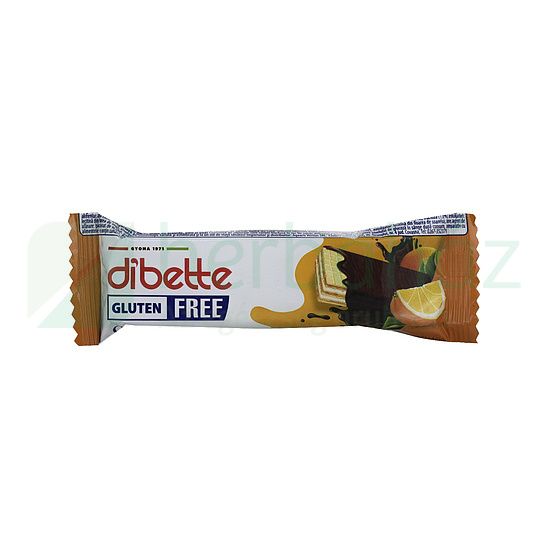 DIBETTE GLUTÉNMENTES KAKAÓS ÉT MÁRTOTT, NARANCS ÍZŰ KRÉMMEL TÖLTÖTT OSTYA, FRUKTÓZZAL 26G