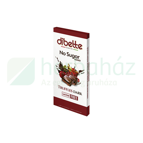 DIBETTE NAS ALKOHOLOS MEGGYES TRÜFFEL IZŰ KRÉMMEL TÖLTÖTT ÉTCSOKOLÁDÉ HCN ÚJ 80G