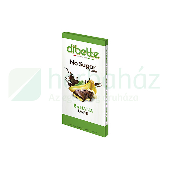 DIBETTE NAS BANÁN ÍZŰ KRÉMMEL TÖLTÖTT ÉTCSOKOLÁDÉ HCN 80G