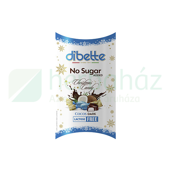 DIBETTE NAS KÓKUSZ ÍZŰ KRÉMMEL TÖLTÖTT ÉTCSOKOLÁDÉ SZALONCUKOR LAKTÓZMENTES 220G