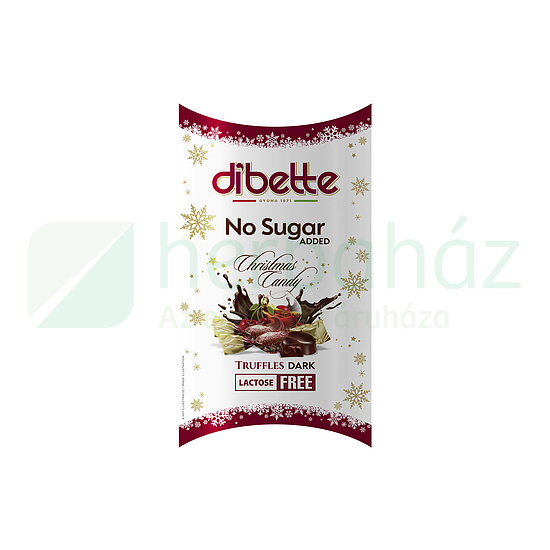 DIBETTE NAS MEGGYES TRÜFFEL ÍZŰ KRÉMMEL TÖLTÖTT ÉTCSOKOLÁDÉ SZALONCUKOR ÉDESÍTŐSZERREL LM 220G