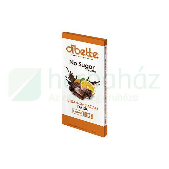 DIBETTE NAS NARANCS ÍZŰ-KAKAÓS KRÉMMEL TÖLTÖTT ÉTCSOKOLÁDÉ HCN LAKTÓZMENTES 80G ÚJ