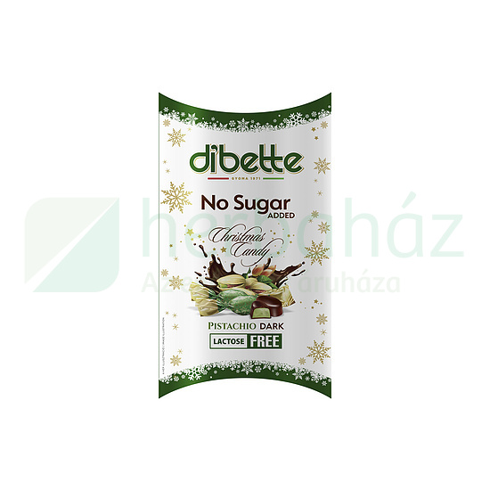 DIBETTE NAS PISZTÁCIA ÍZŰ KRÉMMEL TÖLTÖTT ÉTCSOKOLÁDÉ SZALONCUKOR LAKTÓZMENTES 220G