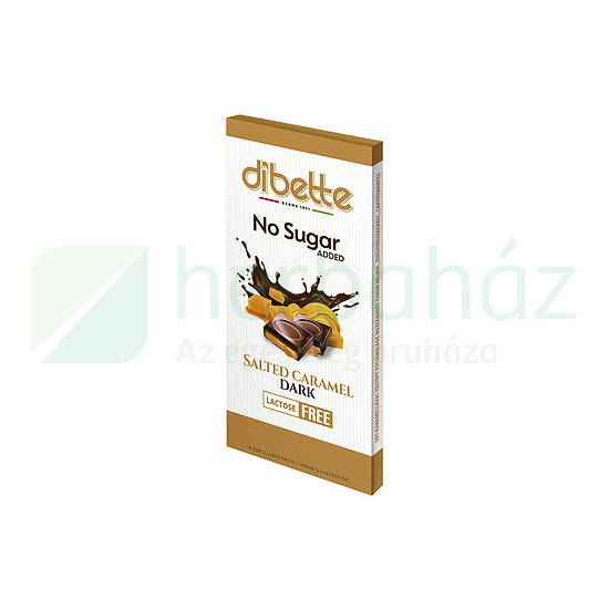 DIBETTE NAS SÓS-KARAMELLA ÍZŰ KRÉMMEL TÖLTÖTT ÉTCSOKOLÁDÉ HCN LAKTÓZMENTES 80G