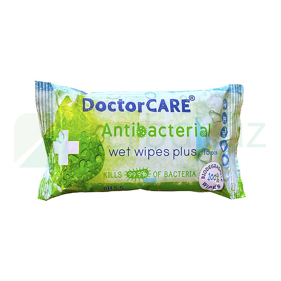 DOCTOR CARE ANTIBAKTERIÁLIS NEDVES TÖRLŐKENDŐ PLUSZ 100% BIODEGRADABLE 15DB