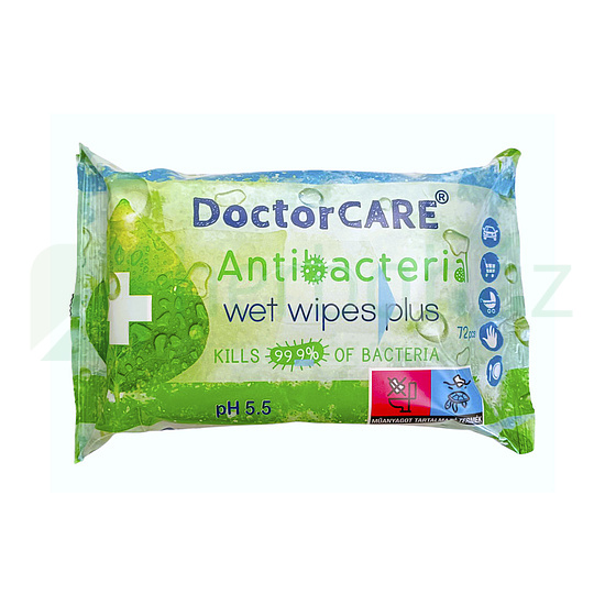 DOCTOR CARE ANTIBAKTERIÁLIS NEDVES TÖRLŐKENDŐ PLUSZ 72 DB