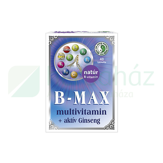 DR.CHEN B-MAX MULTIVITAMIN ÉS AKTÍV GINSENG TABLETTA 40DB