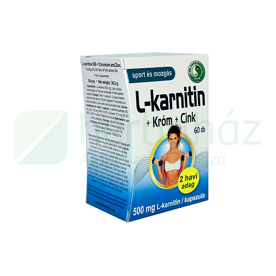 DR.CHEN L-karnitin 500 mg + króm és cink kapszula 60x
