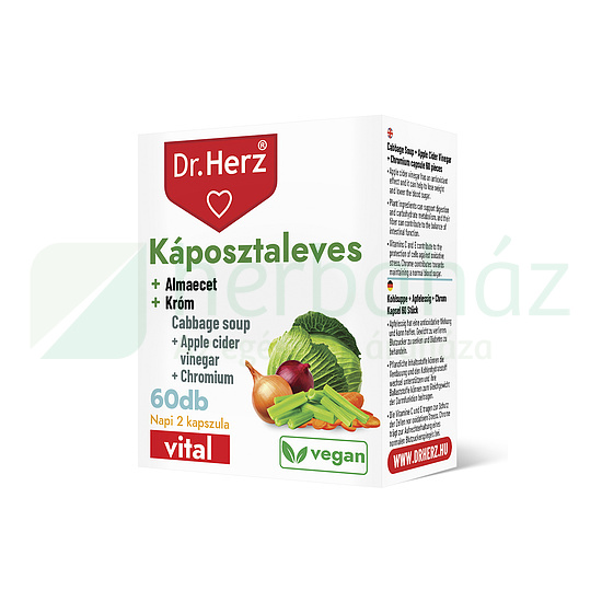 DR. HERZ KÁPOSZTALEVES+ALMAECET+KRÓM KAPSZULA 60DB