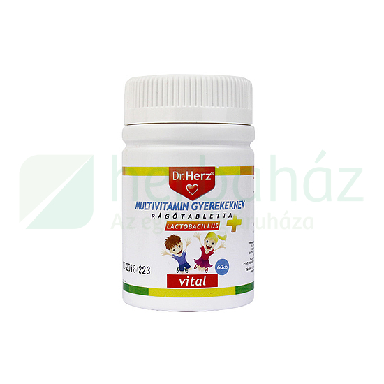 DR.HERZ MULTIVITAMIN GYEREKEKNEK+LACTOBACILLUS TABLETTA 60DB