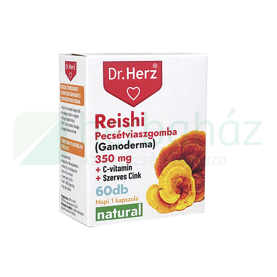 DR. HERZ  REISHI 350 MG + C-VITAMIN + SZERVES CINK KAPSZULA 60DB