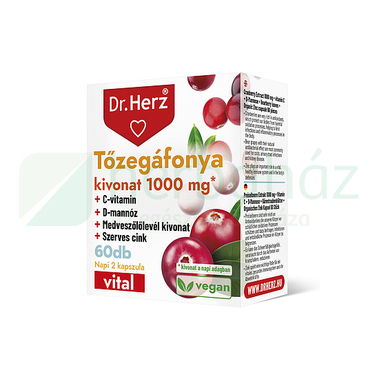 DR. HERZ TŐZEGÁFONYA KIVONAT KAPSZULA 60DB