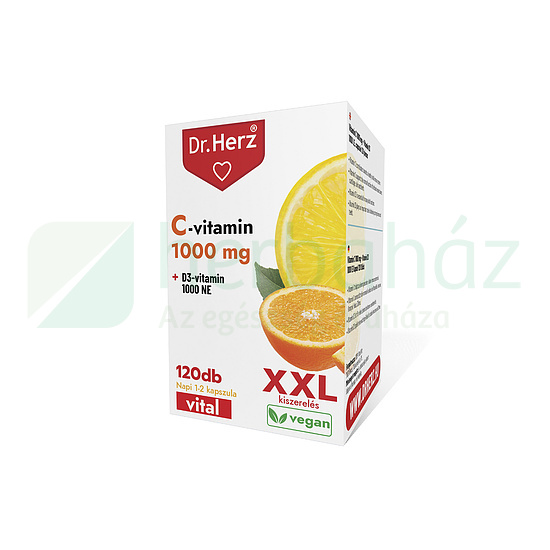 DR. HERZ XXL C-VITAMIN 1000MG + D3-VITAMIN 1000NE KAPSZULA 120DB