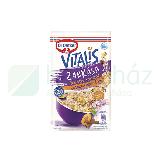 DR.OETKER VITALIS ZABKÁSA SZILVÁS-FAHÉJAS HOZZÁADOTT CUKOR NÉLKÜL 58G