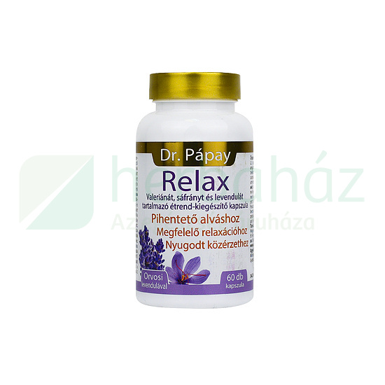 DR. PÁPAY RELAX ÉTREND-KIEGÉSZÍTŐ KAPSZULA 60DB