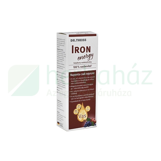 DR.THEISS IRON ENERGY FOLYÉKONY VASKÉSZÍTMÉNY VITAMINOKKAL ÉDESÍTŐSZERREL 250ML