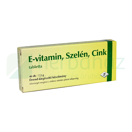 SELENIUM PHARMA E-VITAMIN + SZELÉN + CINK TABLETTA 40DB