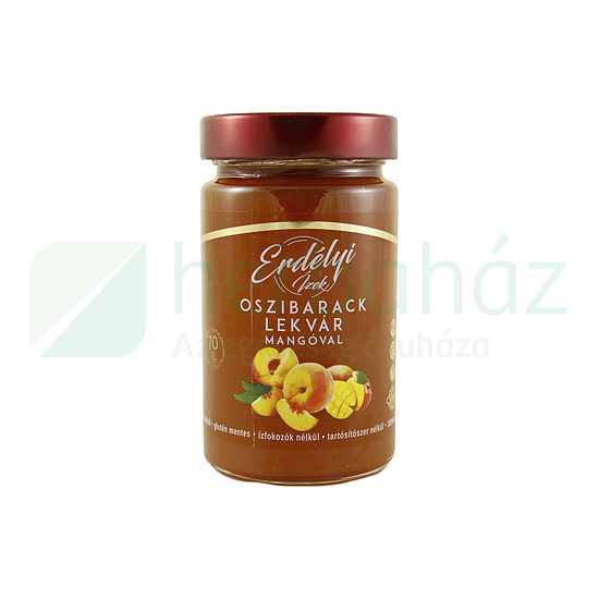 ERDÉLYI ÍZEK ŐSZIBARACK- MANGÓ LEKVÁR 70% GYÜMÖLCSTARTALOM 380G