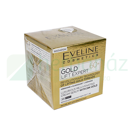 EVELINE GOLD LIFT EXPERT 60+ LUXUS TÁPLÁLÓ KRÉM-SZÉRUM NAPPALI-ÉJSZAKAI ARCKRÉM 50ML