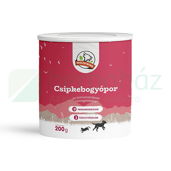 FARKASKONYHA CSIPKEBOGYÓPOR KUTYÁKNAk, MACSKÁKNAK 200G