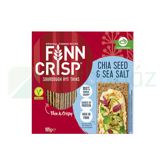 FINN CRISP VÉKONY ROPOGÓS KENYÉR CHIA MAGGAL ÉS TENGERI SÓVAL 195G