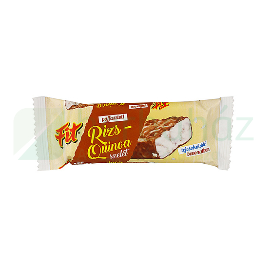 FIT PUFFASZTOTT RIZS-QUINOA SZELET TEJCSOKOLÁDÉ BEVONATBAN 18G