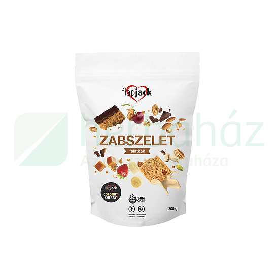 FLAPJACK FALATKÁK KÓKUSZ ÍZŰ KANDÍROZOTT CSERESZNYEDARABOKKAL 200G