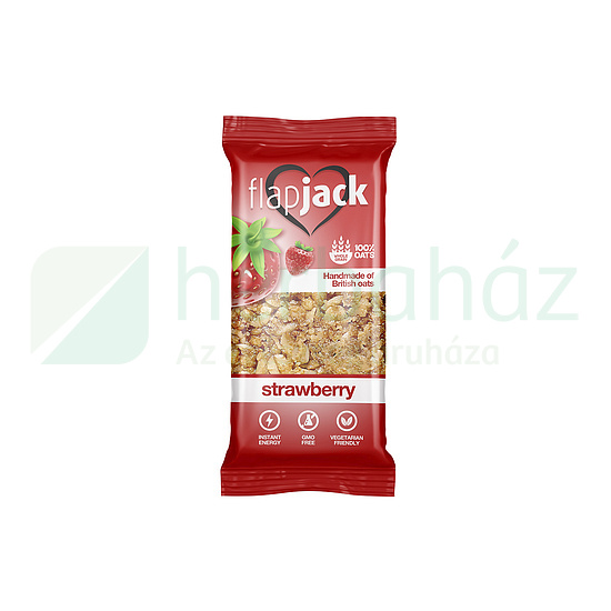 FLAPJACK MEGGYÍZŰ MANDULÁS ZABSZELET KANDÍROZOTT CSERESZNYEDARABOKKAL, FEHÉR BEVONÓBA MÁRTVA 100G