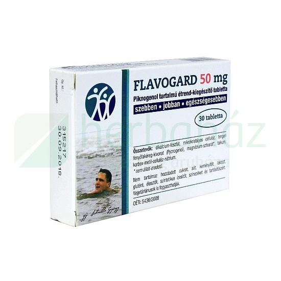 FLAVOGARD 50MG PIKNOGENOL TARTALMÚ TABLETTA 30DB