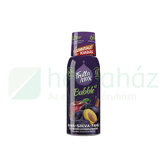 FRUTTAMAX BUBBLE 12 GYÜMÖLCSSZÖRP ALMA-SZILVA-FAHÉJ SZÖRP 500ML DRS+50FT BETÉTDÍJ