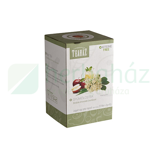 GÁRDONYI TEAHÁZ GYÜMÖLCSTEA BODZÁS LIMONÁDÉ ÍZESÍTÉSSEL FILTERES 20DB
