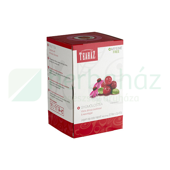 GÁRDONYI TEAHÁZ GYÜMÖLCSTEA VÖRÖSÁFONYA FILTERES 20DB