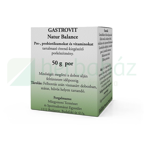 GASTROVIT NATUR BALANCE PRE ÉS PROBIOTIKUMOT TARTALMAZÓ ÉTREND-KIEGÉSZÍTŐ 50G