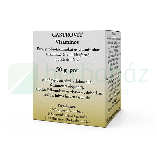 GASTROVIT VITAMINOS PRE-, PROBIOTIKUMOT ÉS VITAMINOKAT TARTALMAZÓ ÉTREND-KIEGÉSZÍTŐ 50G