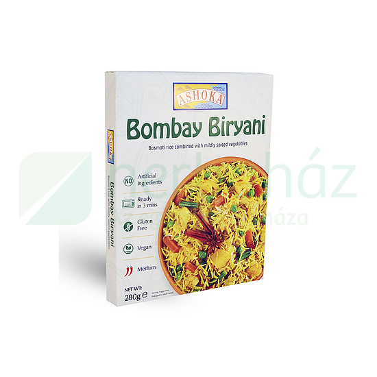 GLUTÉNMENTES ASHOKA VEGÁN BOMBAY BIRYANI INDIAI KÉSZÉTEL 280G