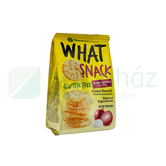 GLUTÉNMENTES BENLIANFOOD WHAT SNACK MINI PUFFASZTOTT KUKORICA TEJSZÍNES-HAGYMÁS 50G